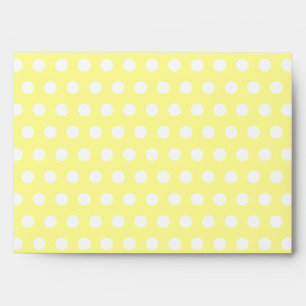 Yellow with White Polka Dots Envelope
