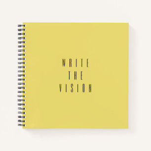 Yellow 'Write The Vision' Typography Journal