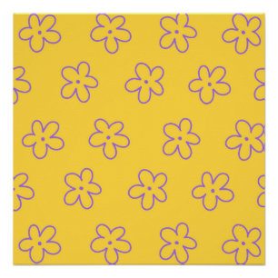 Yellow Y2K Bold Wildflower Vibrant Spring Art Poster