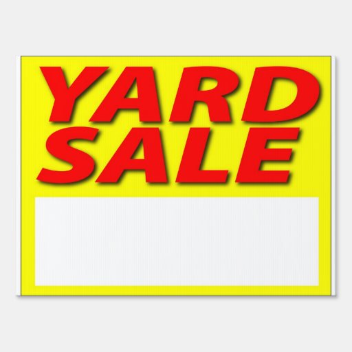 Yellow Yard Sale Sign | Zazzle