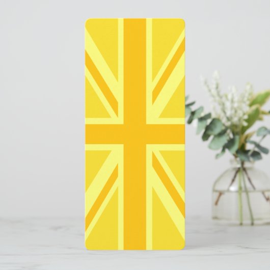 Yellow Yellow Union Jack British Flag Background (Standing Front)