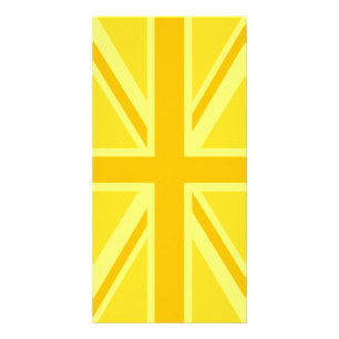 Yellow Yellow Union Jack British Flag Background Card