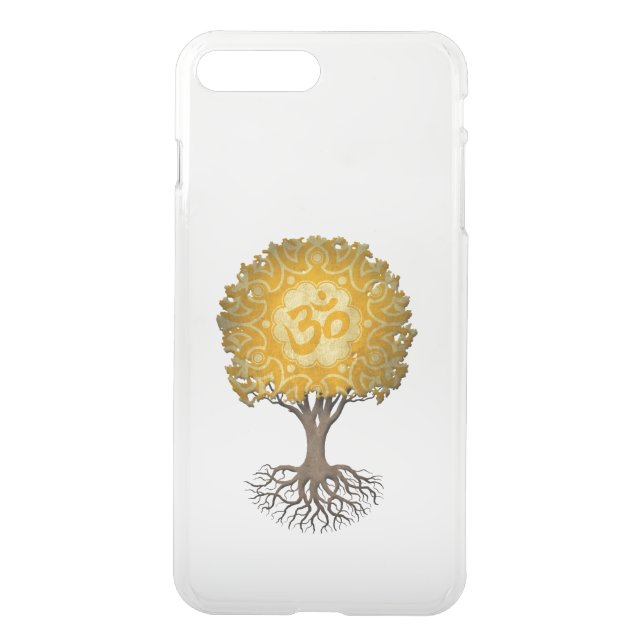 Yellow Yoga Om Tree of Life Uncommon iPhone Case (Back)