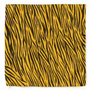 Yellow Zebra Animal Print Bandana