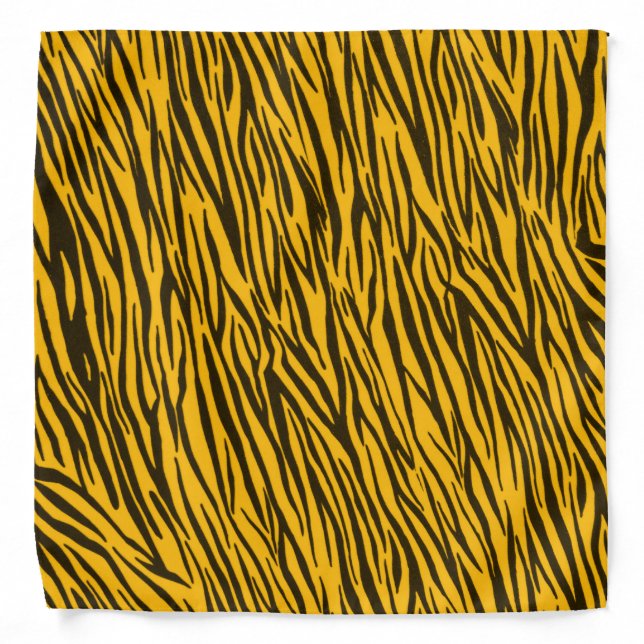 Yellow Zebra Animal Print Bandana (Front)