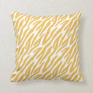 Yellow Zebra Decorative Pillow