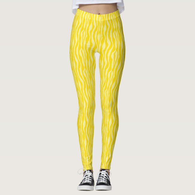 Yellow Zebra Pattern Animal Print