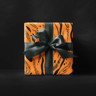Yellow Zebra Pattern Wrapping Paper