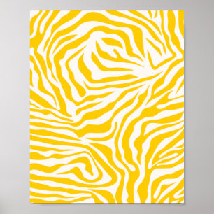 Yellow Zebra Stripes Preppy Wild Animal Print