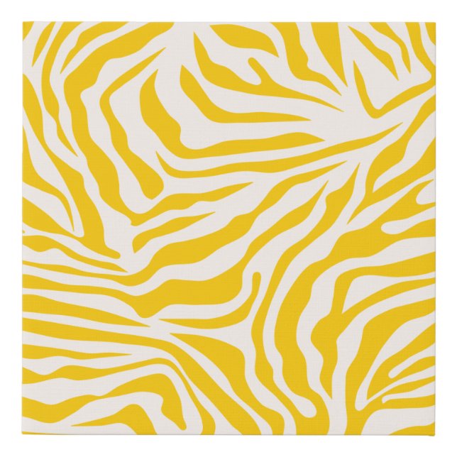 Yellow Zebra Stripes Preppy Wild Animal Print (Front)