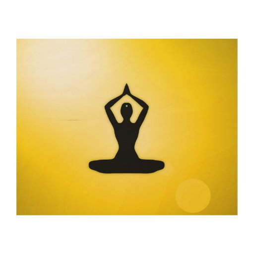 Yellow Zen Meditation Wood Print | Zazzle