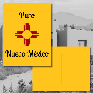 Yellow Zia Sun Puro Nuevo Mexico Postcard