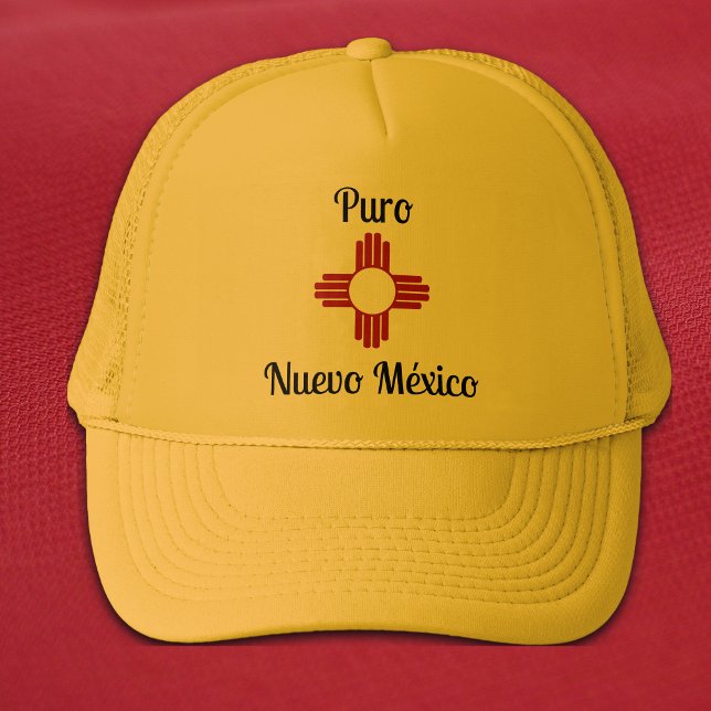 Yellow Zia Sun Puro Nuevo Mexico Trucker Hat (Creator Uploaded)