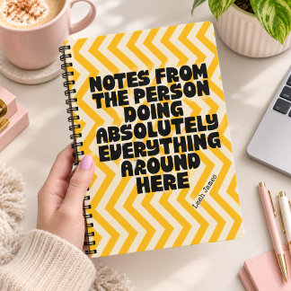 Yellow ZigZag Notebook Office Meeting Note Taking