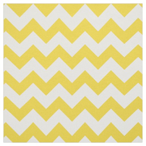 Yellow Zigzag Stripes Chevron Pattern Fabric