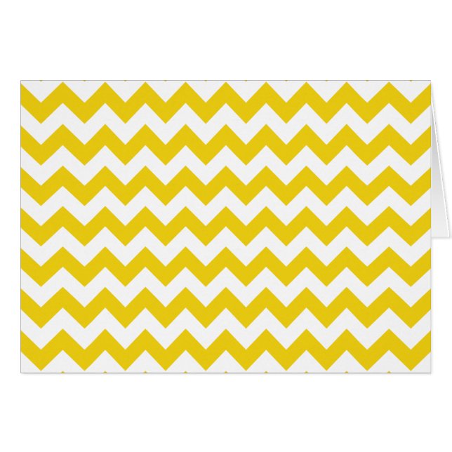 Yellow Zigzag, Yellow Chevron, Geometric Pattern Cards (Front Horizontal)