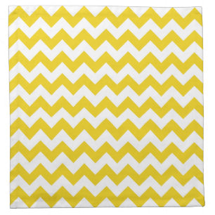 Yellow Zigzag, Yellow Chevron, Geometric Pattern Cloth Napkin