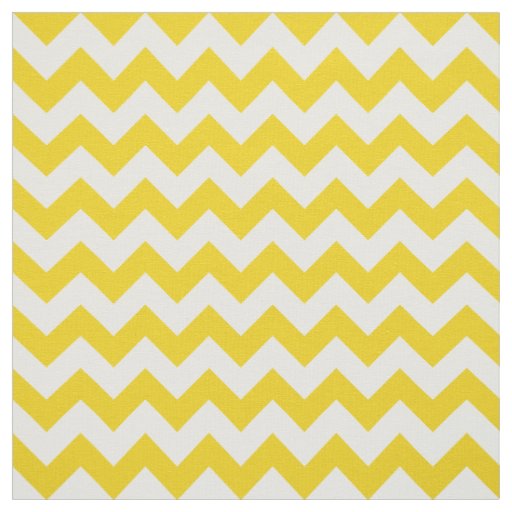 Yellow Zigzag, Yellow Chevron, Geometric Pattern Fabric