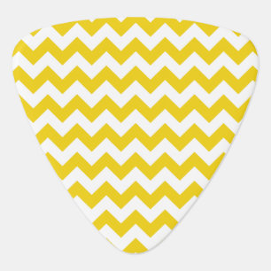 Yellow Zigzag, Yellow Chevron, Geometric Pattern Guitar Pick