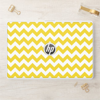 Yellow Zigzag, Yellow Chevron, Geometric Pattern HP Laptop Skin