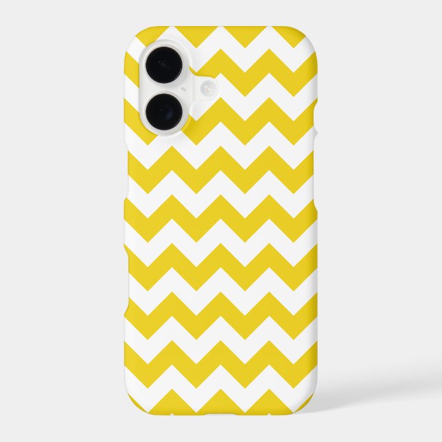 Yellow Zigzag, Yellow Chevron, Geometric Pattern Iphone Case (Back)