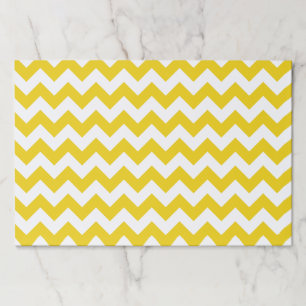 Yellow Zigzag, Yellow Chevron, Geometric Pattern Paper Pad