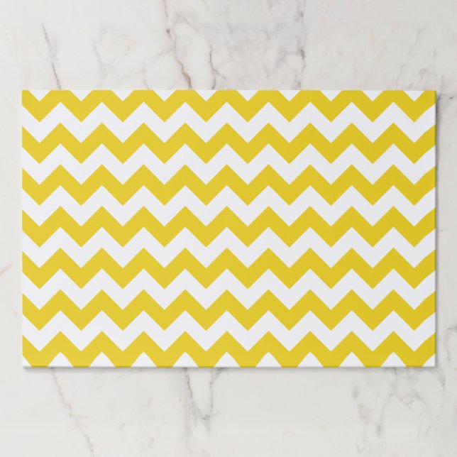 Yellow Zigzag, Yellow Chevron, Geometric Pattern Paper Pad (Front)