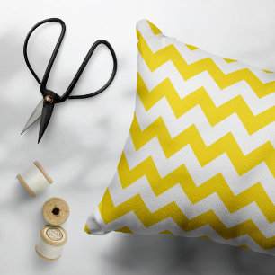 Yellow Zigzag, Yellow Chevron, Geometric Pattern Pet Bed