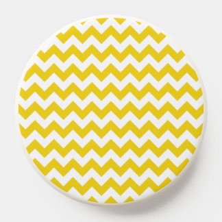Yellow Zigzag, Yellow Chevron, Geometric Pattern PopSocket