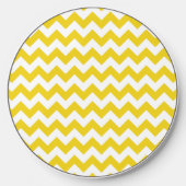 Yellow Zigzag, Yellow Chevron, Geometric Pattern Wireless Charger (Front)