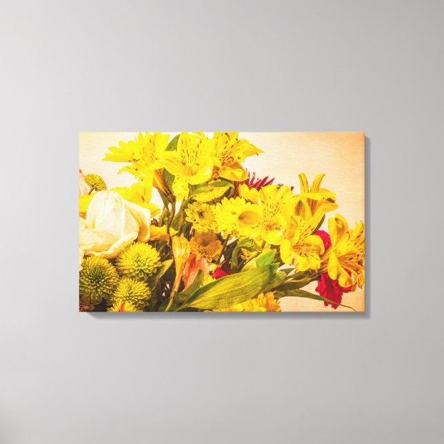 Yellowed Flowers Canvas Print (Front)