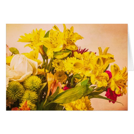 Yellowed Flowers Cards (Front Horizontal)