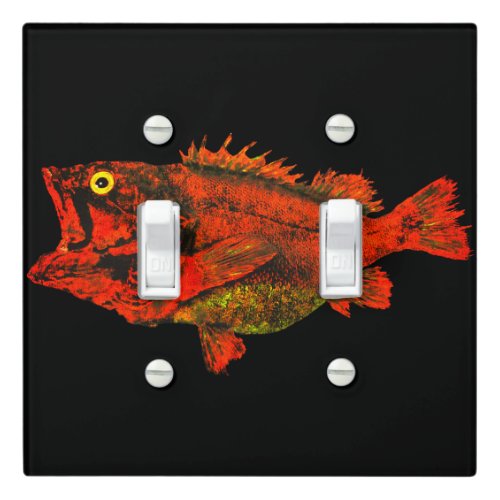 Yelloweye Rockfish _ Double Light Switch Cover