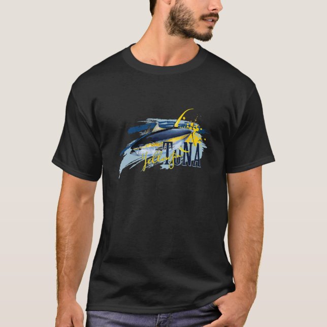 Yellowfin Tuna Deep Sea Fishing Sailor Fisherman N T-Shirt (Front)