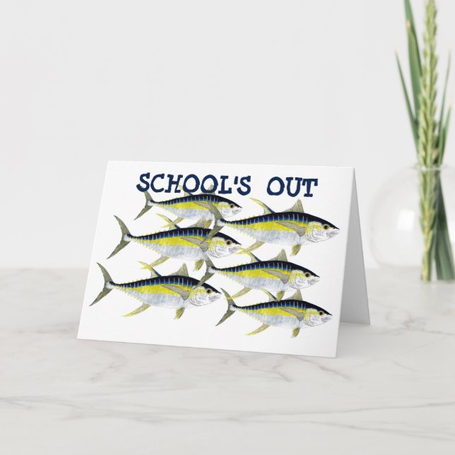Yellowfin Tuna Greetings Card (Front)