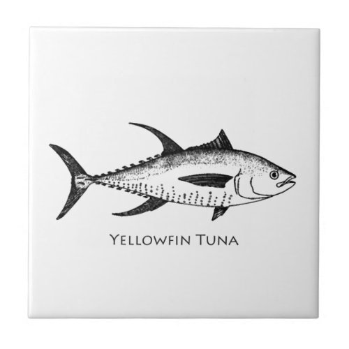 Yellowfin Tuna Logo Tile