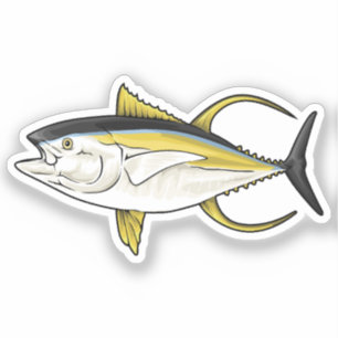 Yellowfin Tuna Vector Illustration Sticker