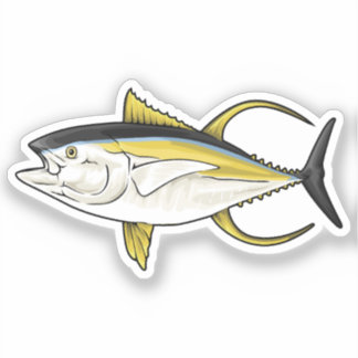 Yellowfin Tuna Vector Illustration Sticker