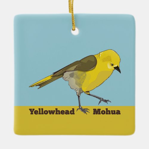 Yellowhead Mohua Ceramic Ornament