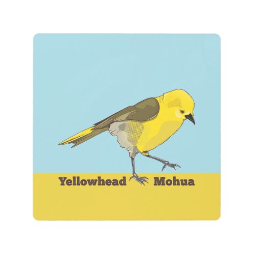 Yellowhead Mohua Metal Print