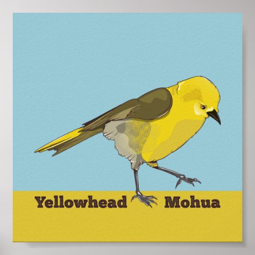 Yellowhead Mohua Poster