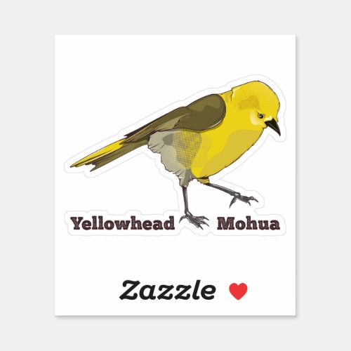 Yellowhead Mohua Sticker