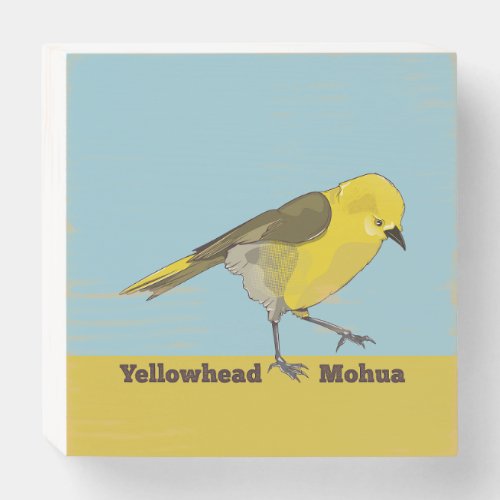 Yellowhead Mohua Wooden Box Sign