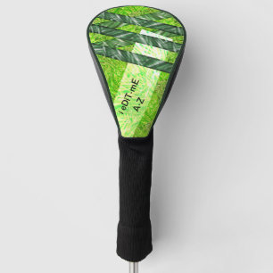 Yellowish green scratches, traces, bamboo leaves? golf head cover