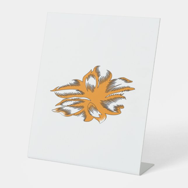 Yellowish Orange, Orangy Yellow  decorative Pedestal Sign (Front)