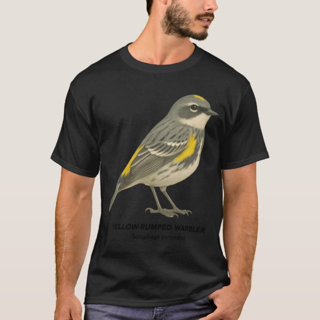 Yellowrumped Warbler Birds of California T-Shirt (Front)