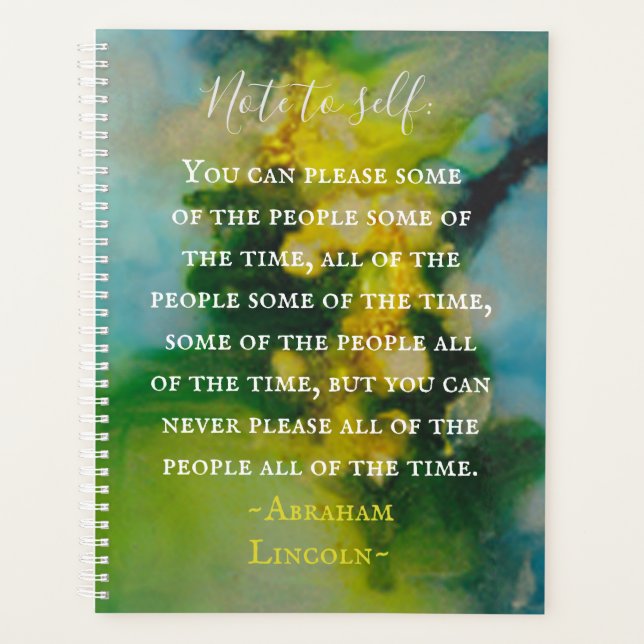 Yellows Blues Greens Inks Planner (Front)