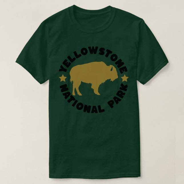 YellowsStone National Park Buffalo TShirt (Design Front)