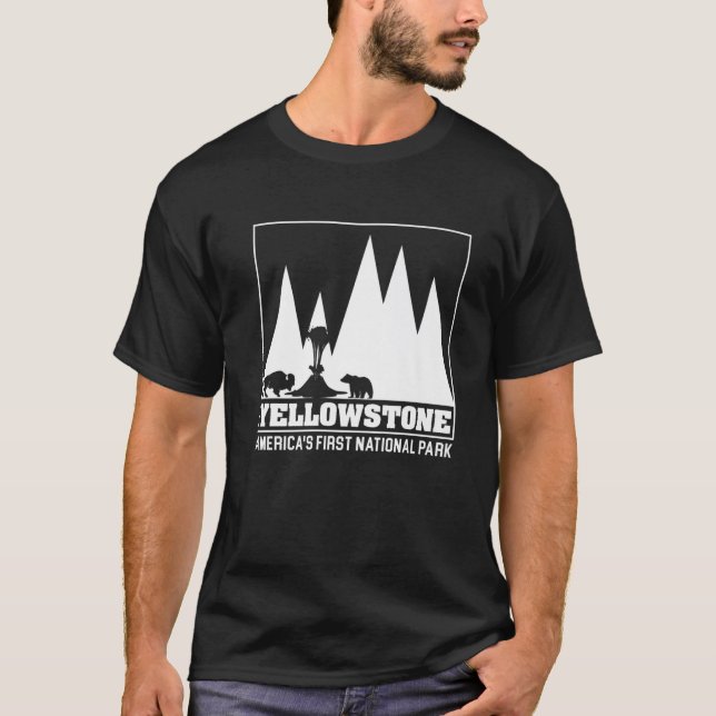 Yellowstone America's First National Park USA Park T-Shirt (Front)
