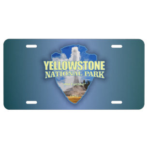 Yellowstone (arrowhead) license plate